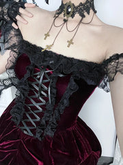 Gothic Lolita Style Midi Dress