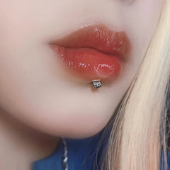 Dice Punk Trendy Stainless Lip Stud
