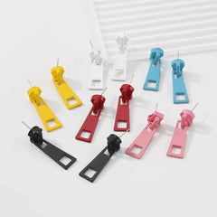 Personality Zipper Geometric Hip Hop Earring