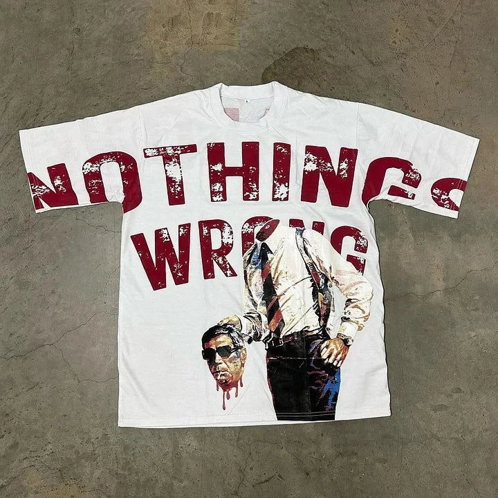 Punk Rock Graphic Cotton Oversized T-shirt