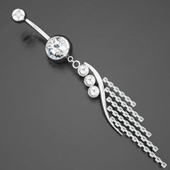 Rose Gold S-Shaped Gothic Belly Ring