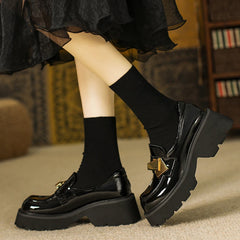 Leather Vintage Platform Loafer Sneaker