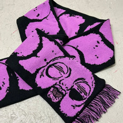 Gothic Cartoon Luminous Knit Scarf