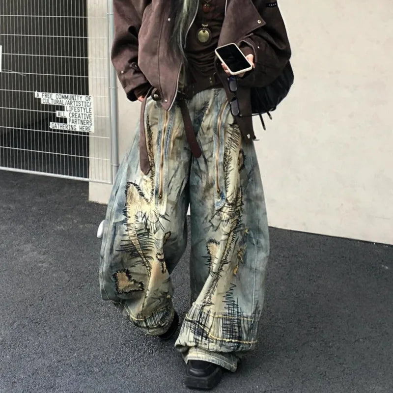 Embroidered Gothic Destruction Pant Main image
