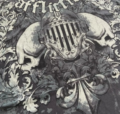 Skull Cross Print Gothic Cotton T-shirt