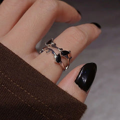 Thorns Love Heart Gothic Ring