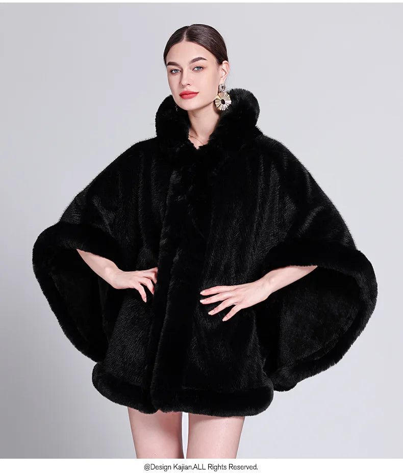 Long Plush Winter Cloak Secondary image