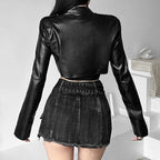 Irregular Hem Crop Jacket
