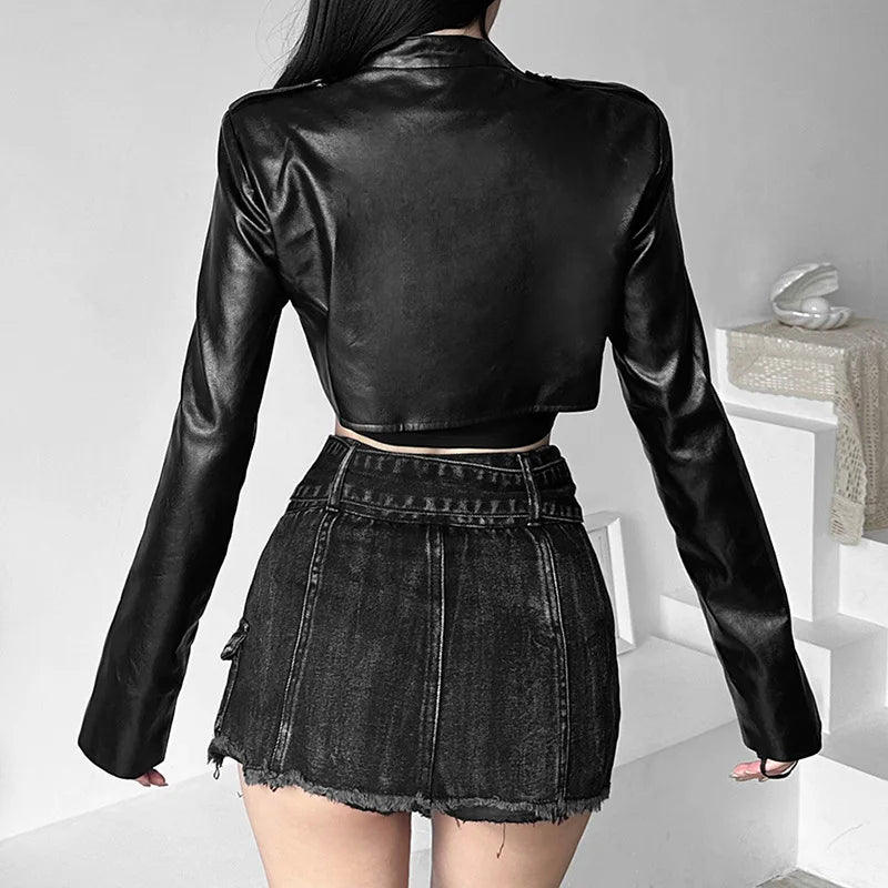 Irregular Hem Crop Jacket
