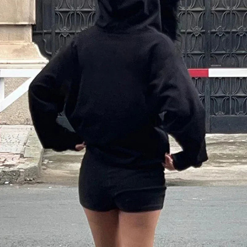 Gothic Fur Collar Zip Hoodie