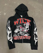 Gothic Printed Pattern Pullover Hoodie