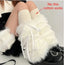 Gothic Black Fur Rabbit Sock