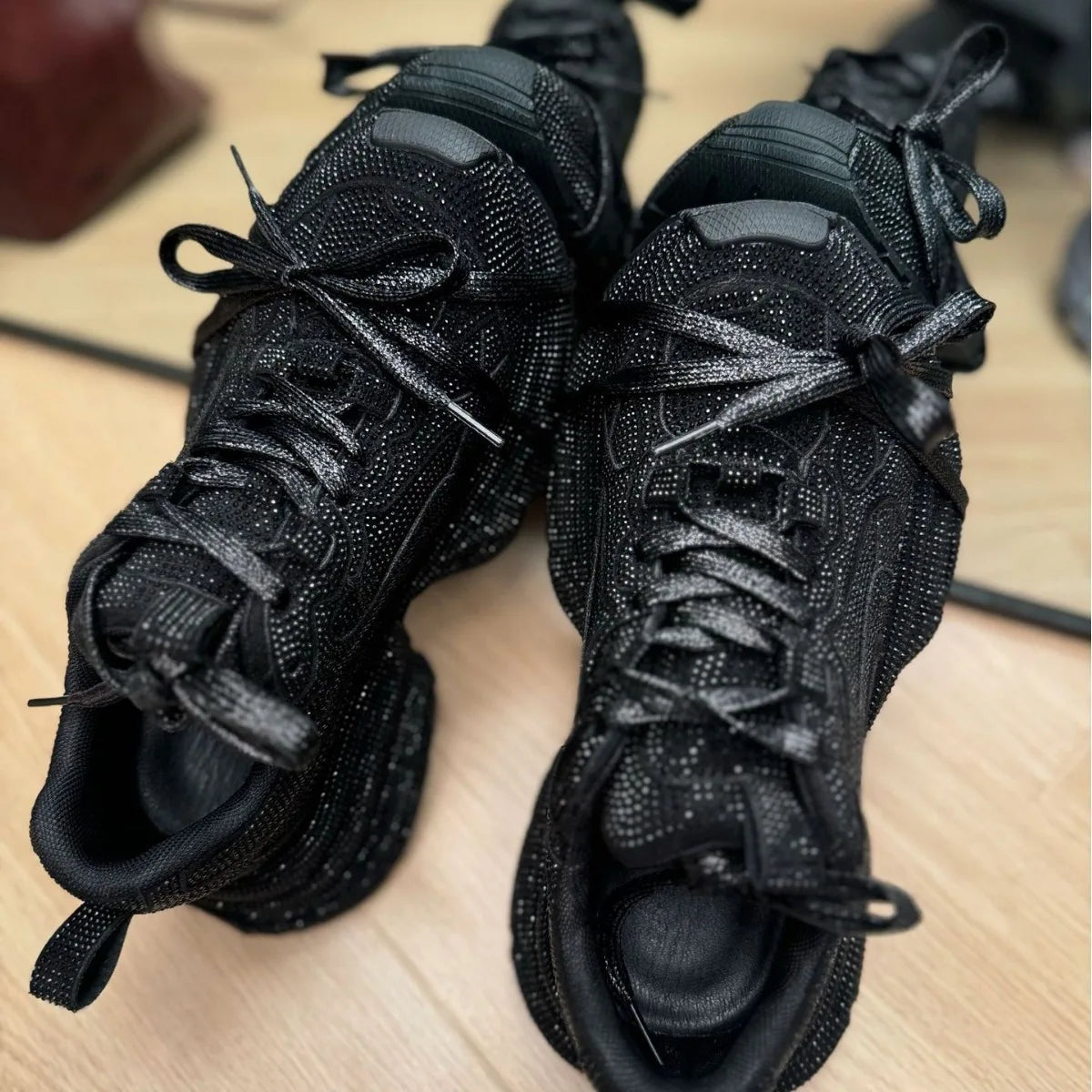 Gypsy Black Swan Rhinestone Sneaker