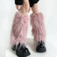 Gothic Harajuku Faux Fur Plush Sock