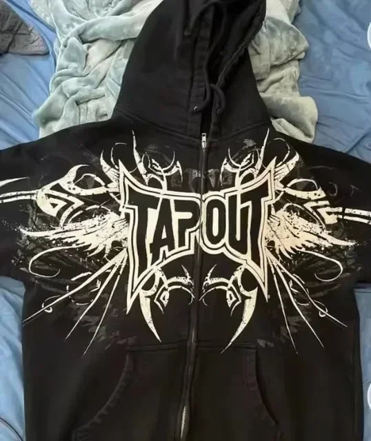 Gothic Cross Graphic Pullover Hoodie