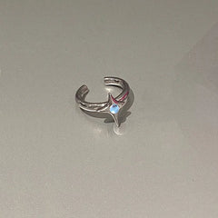 Kpop Y2K Crystal Heart Butterfly Gothic Ring