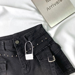 Cargo Pocket Denim Shorts