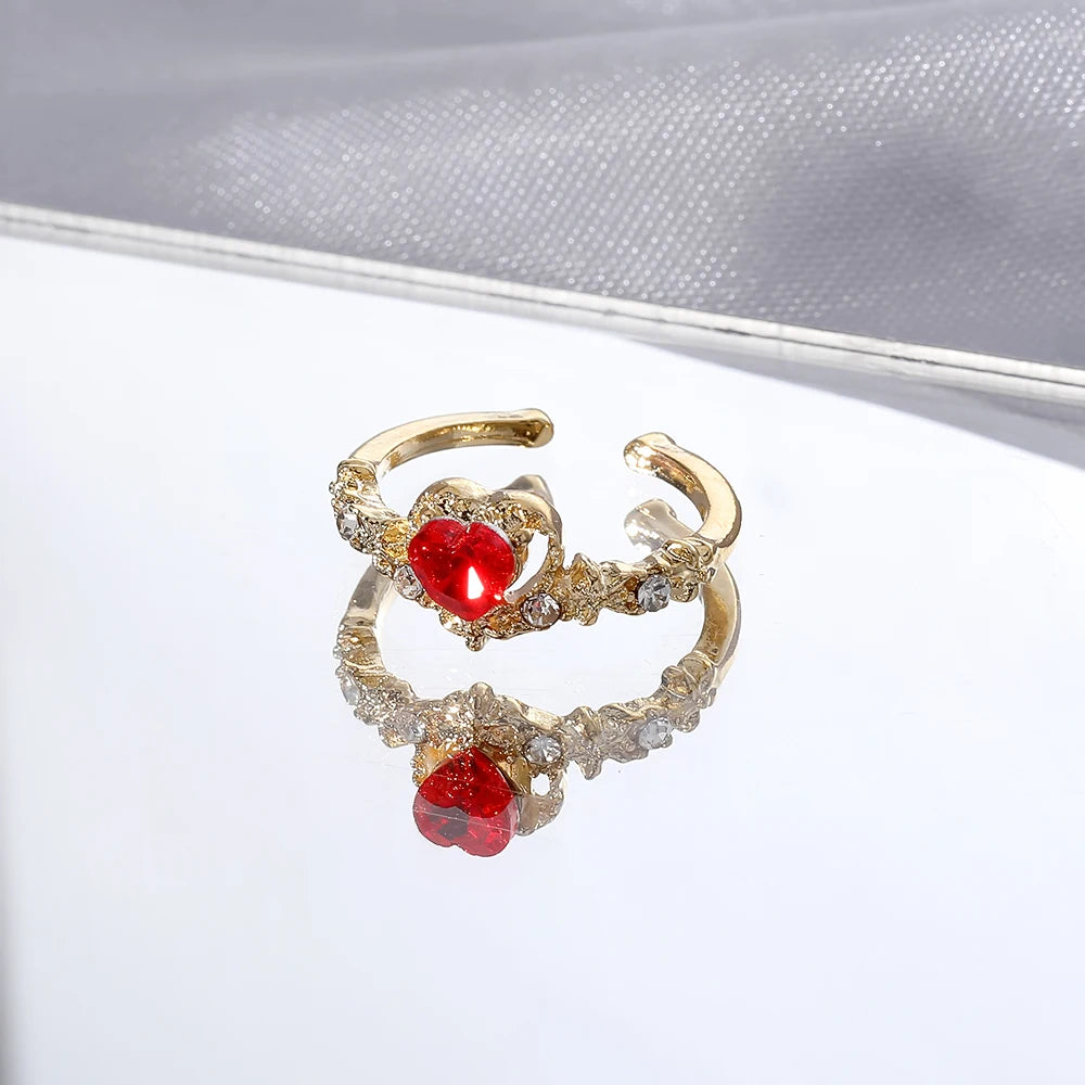 Gothic Animal Butterfly Zircon Star Ring