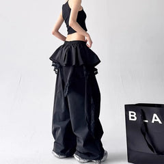 Lace Patchwork Cargo Pants