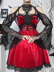 Vintage Gothic Lace Smock Blouse