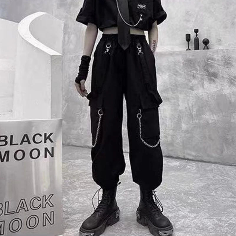 Black High Waist Loose Pants Main image