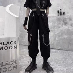Black High Waist Loose Pants