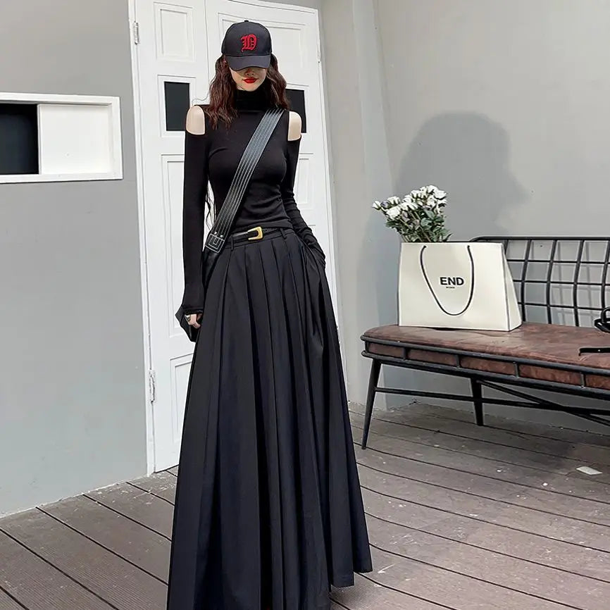 Pleated Floor Length Classic Skirt