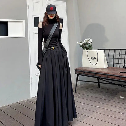 Pleated Floor Length Classic Skirt