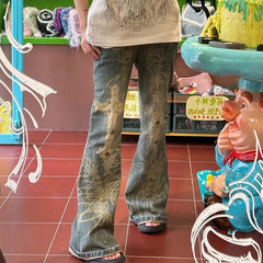 Tattoo Print Gothic Vintage Pant