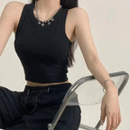 Sports Tank Backless Crop Top