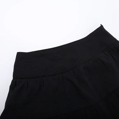 Steampunk Ruffle High Low Skirt