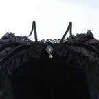 Flocking Lace Off-Shoulder Midi Dress