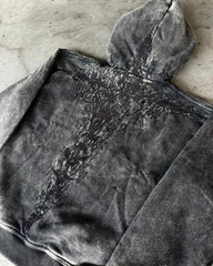Gothic Embroidery Washing Hoodie