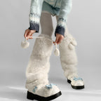 Gothic Heart Winter Faux Fur Sock