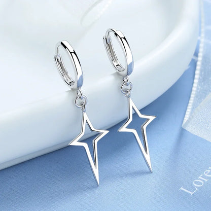 Korean Fashion Cross Asymmetric Drop Earring