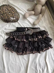 Leopard Vintage Sweet A-line Skirt