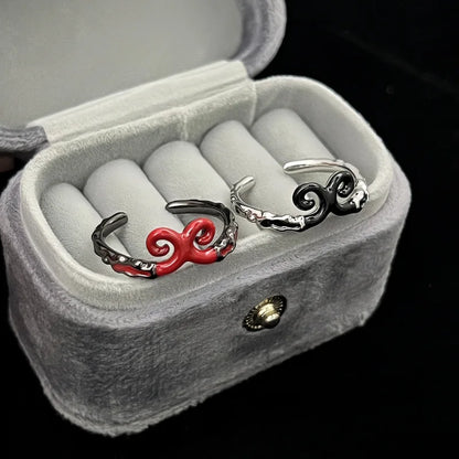 Minimalist Gothic Drunken Ghost Ring