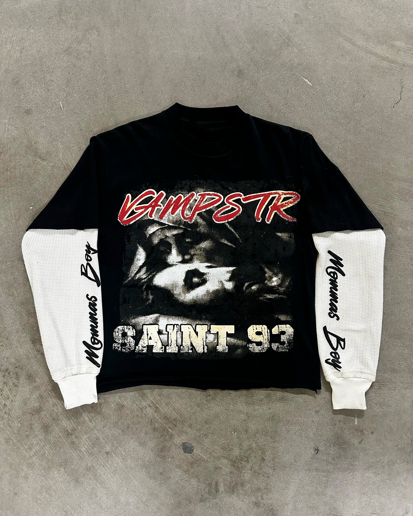 Gothic Cyberpunk Fake 2-Piece Hoodie Main image