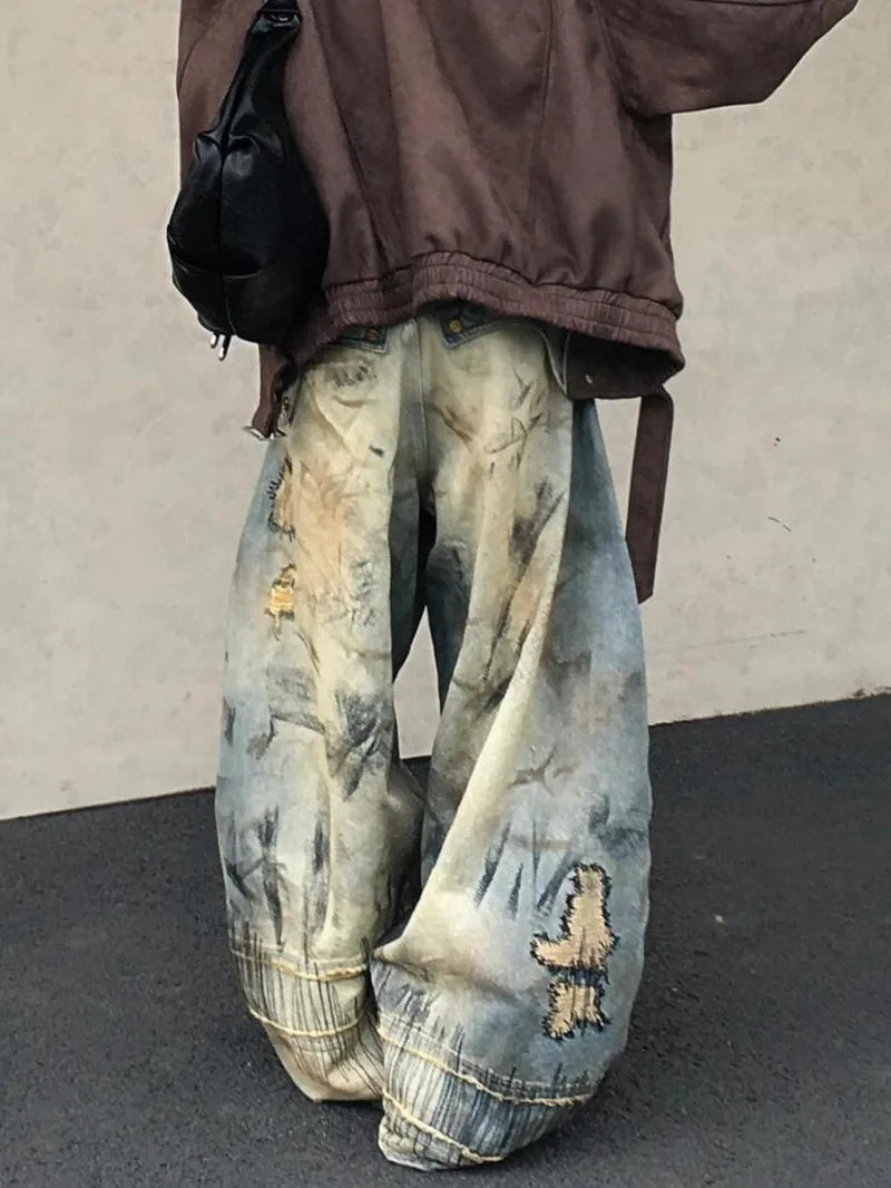 Embroidered Gothic Destruction Pant