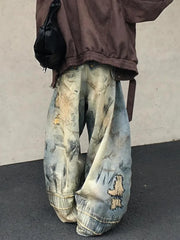 Embroidered Gothic Destruction Pant