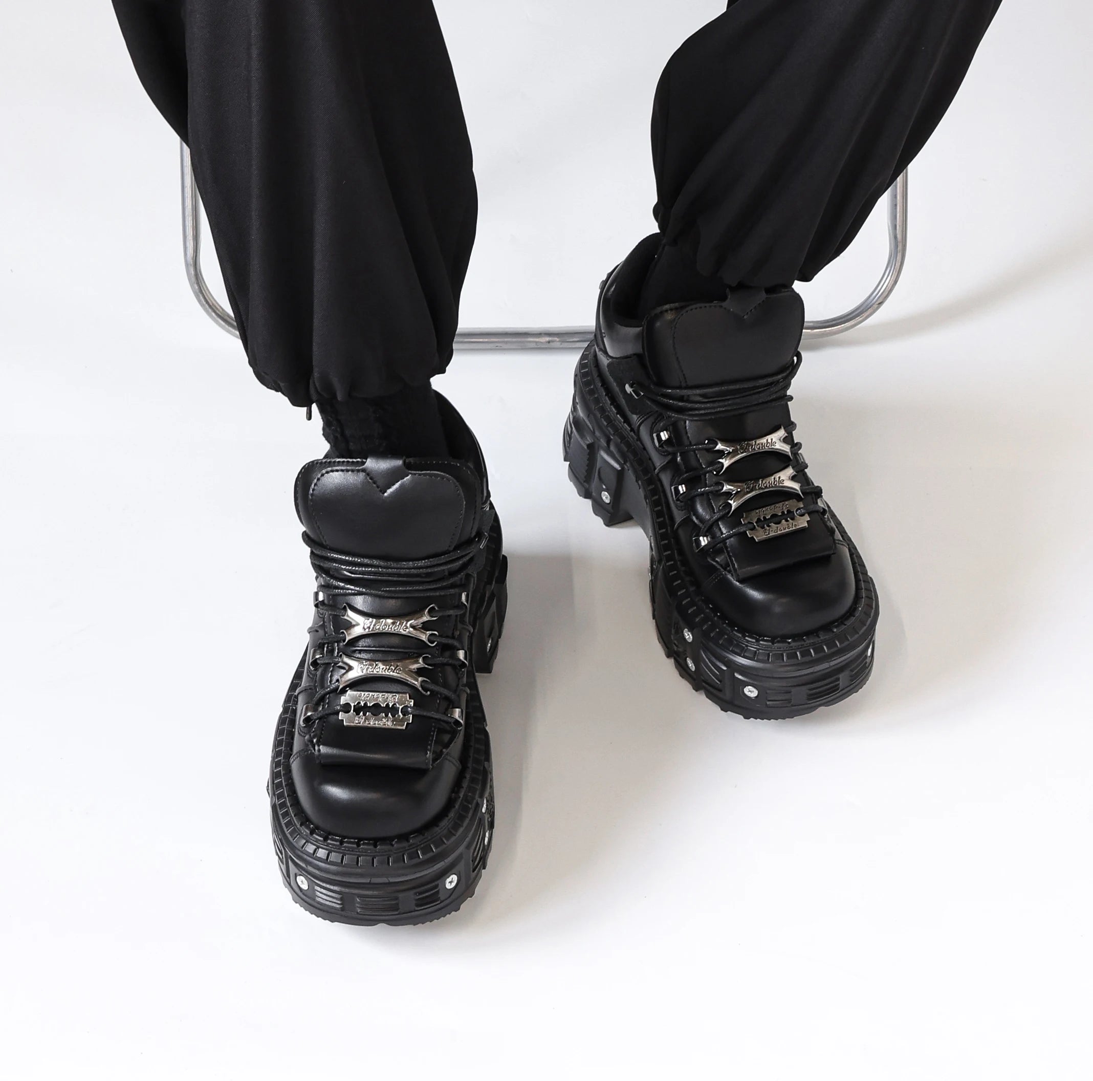 Gothic Lace-Up Ankle Rock Sneaker Main image