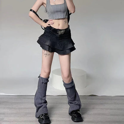 Gothic Broken Hole Punk Wide Sock