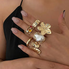 European Baroque Pearl Gothic Ring