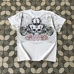 Hip Hop Skull Graphic Cotton Oversized T-shirt