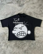 Hip Hop Skull Graphic Cotton Oversized T-shirt
