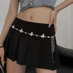 Silver Gothic Retro Waist Chain Belt