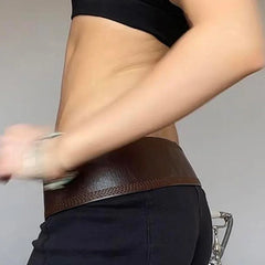 Vintage Gothic Brown Buckle Belt