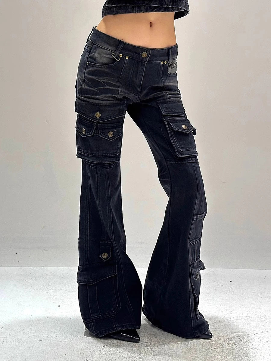 Stretch Grunge Flare Pants Secondary image