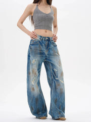 Distressed Gothic Low Rise Baggy Pant