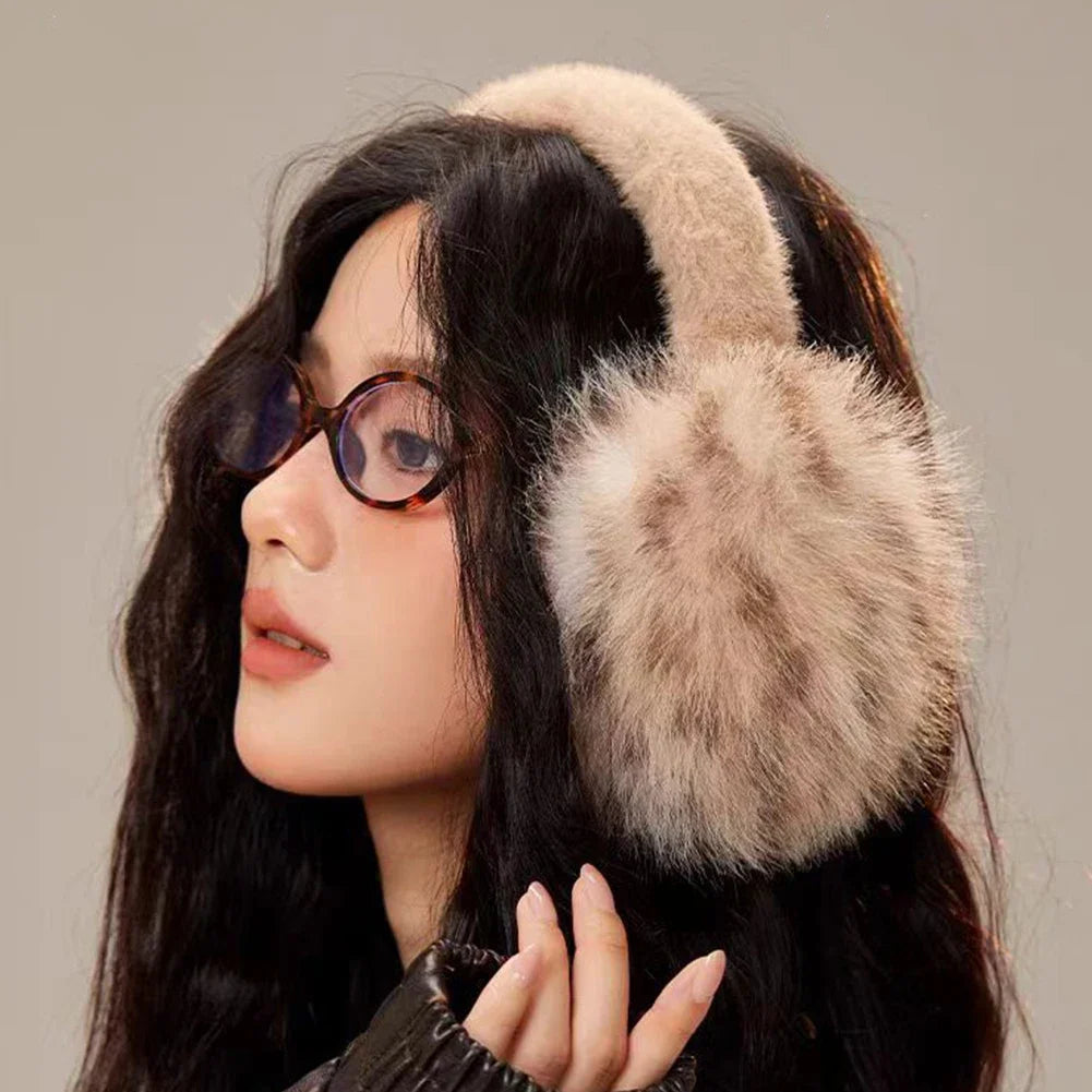 Y2K Leopard Faux Fur Foldable Earmuff Main image